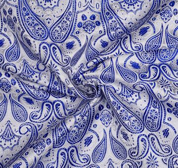 Brokát knížecí, modro-bílý