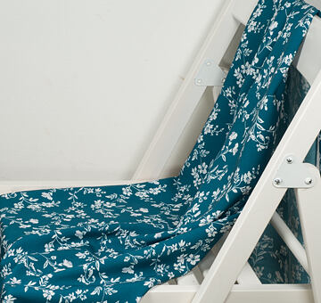 Autorská látka LOUKA, viskóza EcoVero, modro-bílá, 0.5m