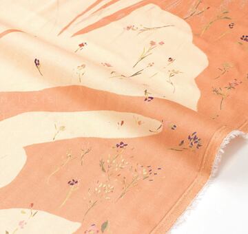 Nani IRO japońska bawełna organiczna "Sanga", podwójna gaza, pomarańczowy