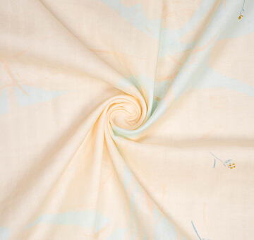 Nani IRO japońska bawełna organiczna "Sanga", podwójna gaza, brzoskwiniowa