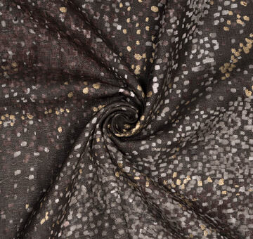 Japońska bawełna organiczna Nani IRO "Waterfall", podwójna gaza, brązowy