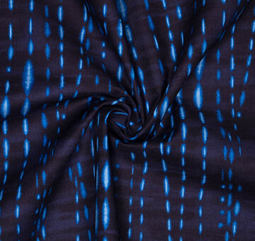 Kokka bavlněné plátno – Batik, tmavě modrý