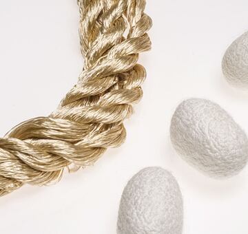 Przędza do haftu, 100% jedwab, beżowy 63-6