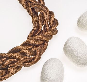 Przędza do haftu, 100% jedwab, brąz 38-6