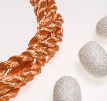 Przędza do haftu, 100% jedwab, pomarańczowa 16-5