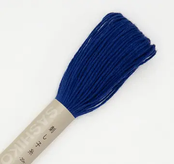 Vyšívací příze na sashiko Olympus 20m, indigo modrá 18