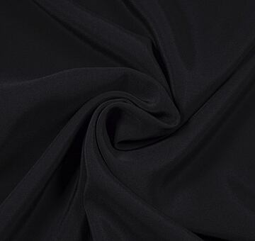 Jedwabna krepa szyfonowa, czarna, 1,25 m