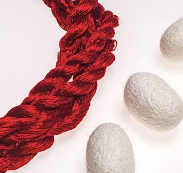 Przędza do haftu, 100% jedwab, cegła 41-1