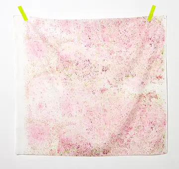 Japonská bavlněná látka BIRD'S EYE, dvojitá gázovina, růžová