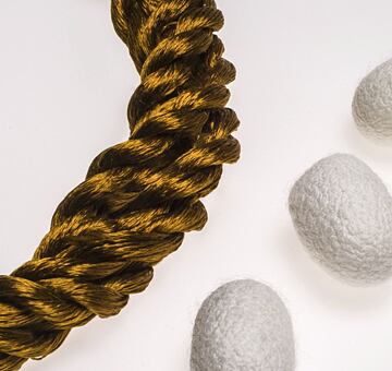 Przędza do haftu, 100% jedwab, brąz 20-1