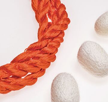 Przędza do haftu, 100% jedwab, pomarańczowy 41-4