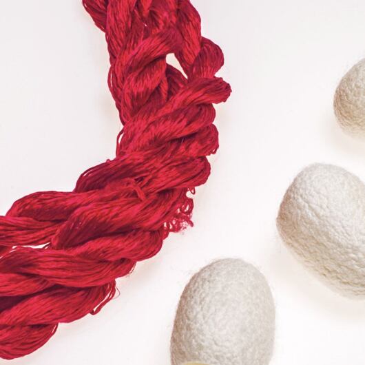 Nić do haftu, 100% jedwab, różowy