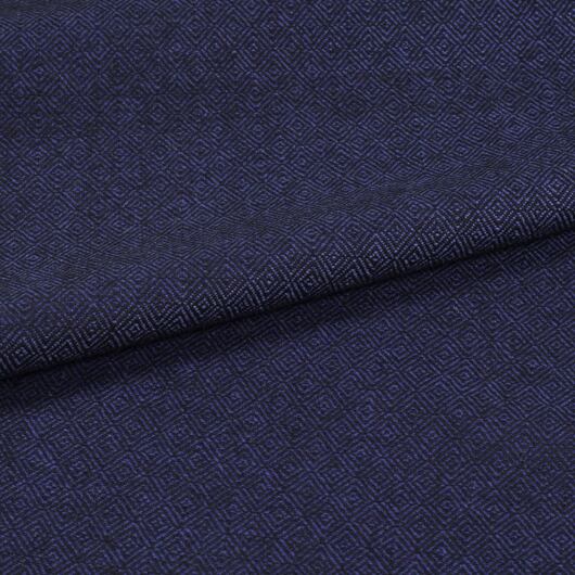 Vlna s diamantovou vazbou, modro-černá