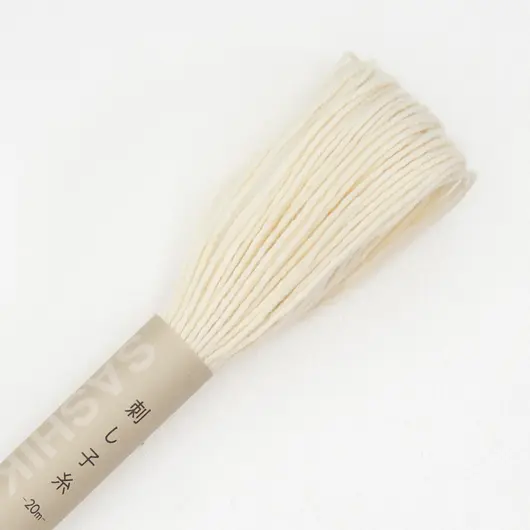 Vyšívací příze na sashiko Olympus 20m, krémová 2