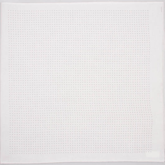 Hana-Fukin sashiko utěrka 34 × 34 cm s předtištěnou mřížkou pro hitomezashi, bílá