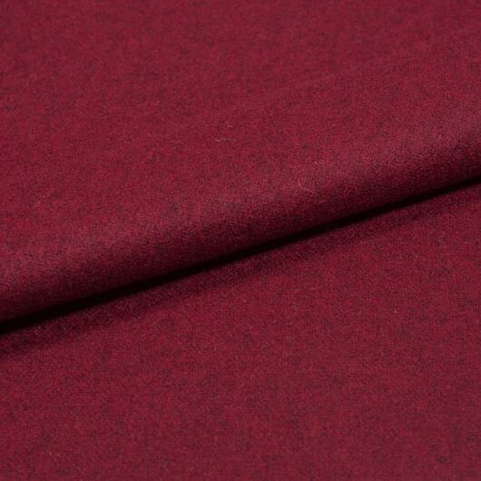 Lekka tkanina z merynosów, len, bordowy
