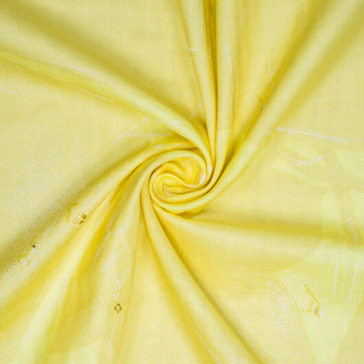 Japońska bawełna organiczna nani IRO SANGA, podwójna gaza, żółta