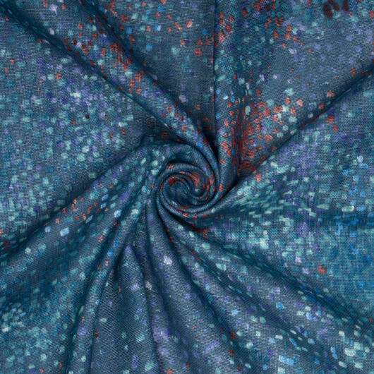 Japońska bawełna organiczna nani IRO Waterfall, podwójna gaza, niebieski