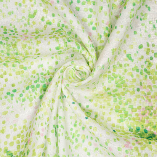 Japońska bawełna organiczna nani IRO Waterfall, podwójna gaza, jasnozielony