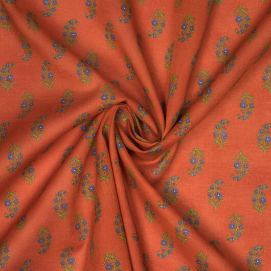 Japońska tkanina bawełniana BUTI, pomarańczowa
