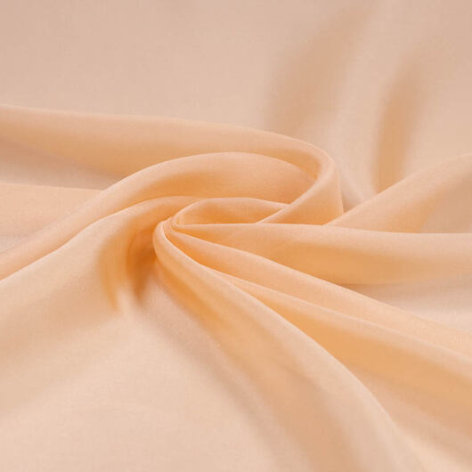 Pomarańczowa tkanina szyfon jedwabny brokat