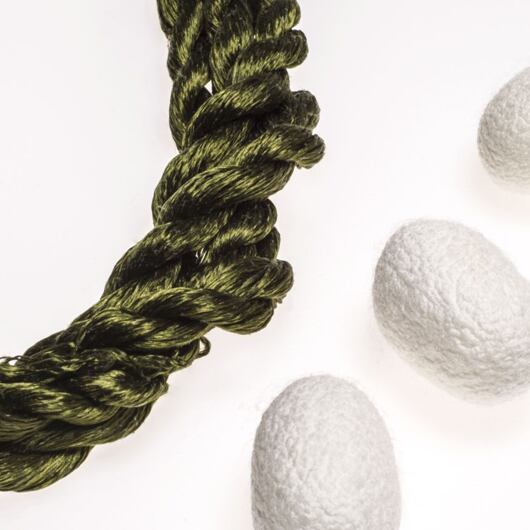 Nić do haftu, 100% jedwabiu, zielona