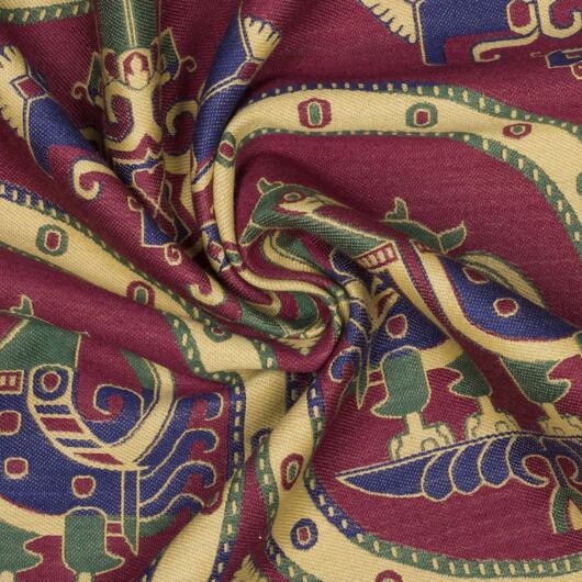Samitum - żakardowa tkanina z jedwabiem na średniowieczną suknię © Sartor Bohemia
