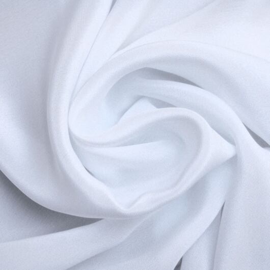 Hedvábný krepdešín, čistě bílý