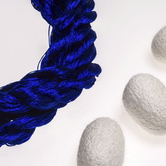 Nić do haftu, 100% jedwab, niebieska