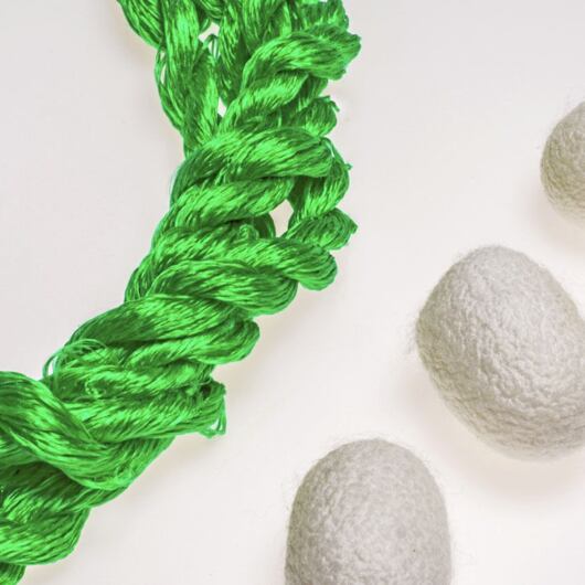 Nić do haftu, 100% jedwabiu, zielona