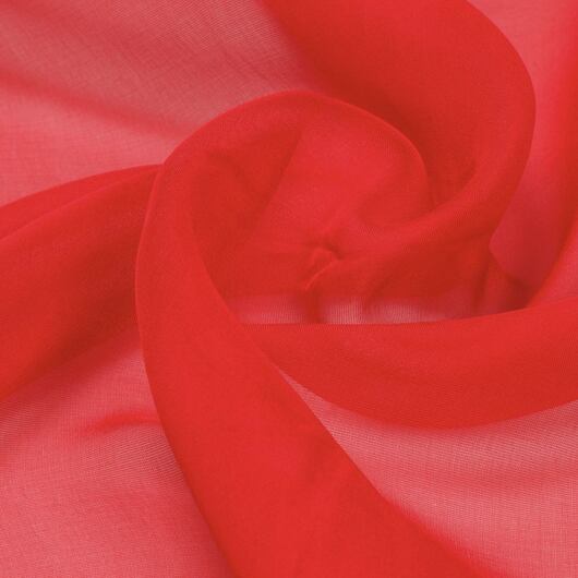 Hedvábný červený šifon