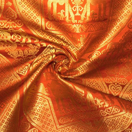 Historyczny brokat do średniowiecznych strojów wykonany z naturalnego jedwabiu © Sartor Bohemia