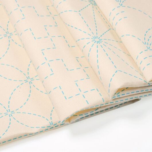 Látka panel na japonskou výšivku sashiko, bílý