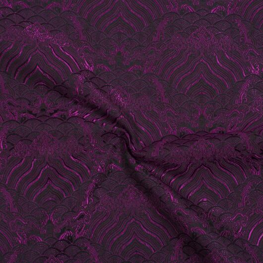 Brokát nebesa, fuchsiovo-černý