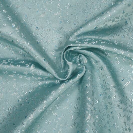 Brokát kvítí, ocelově modrý