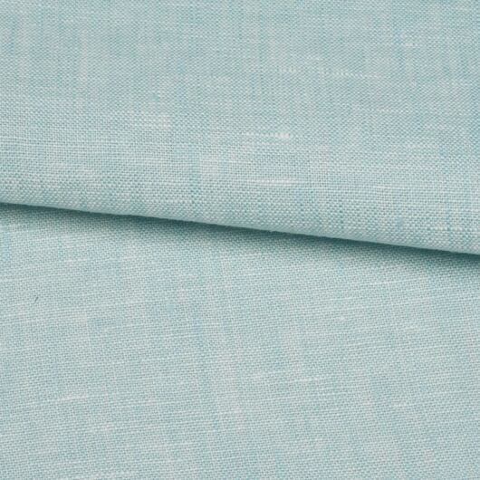 Žíhané lněné plátno, světle modré