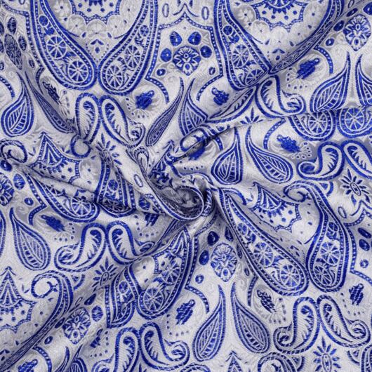 Brokát knížecí, modro-bílý