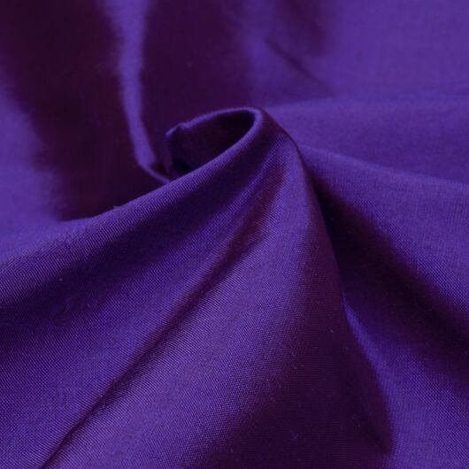Hedvábný dupion, hladký, šanžánový, černo-fialový