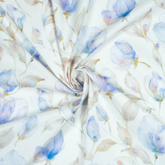 Modrý batist metráž