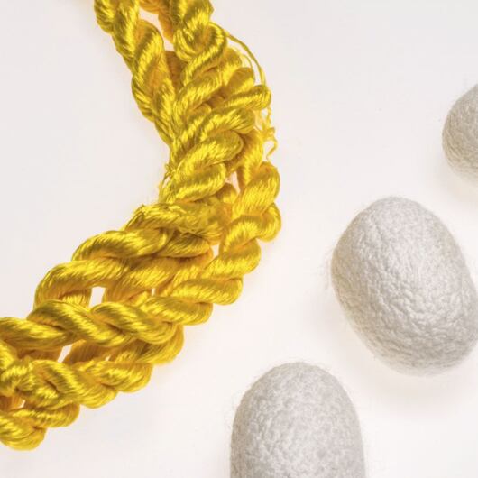 Nić do haftu, 100% jedwab, żółta