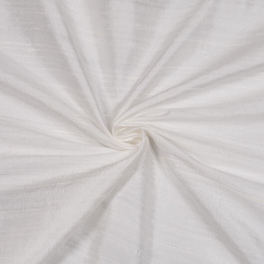 Dupion, čistě bílý