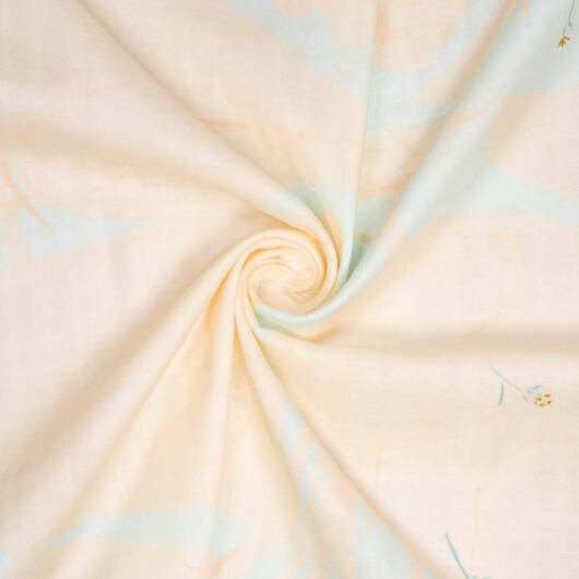 Japońska bawełna organiczna nani IRO SANGA, podwójna gaza, aqua