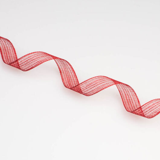 Wstążka półjedwabna 5 mm, czerwona
