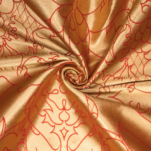 Zlatohlav historyczny brokat na gotycką sukienkę wykonany z naturalnego jedwabiu © Sartor Bohemia