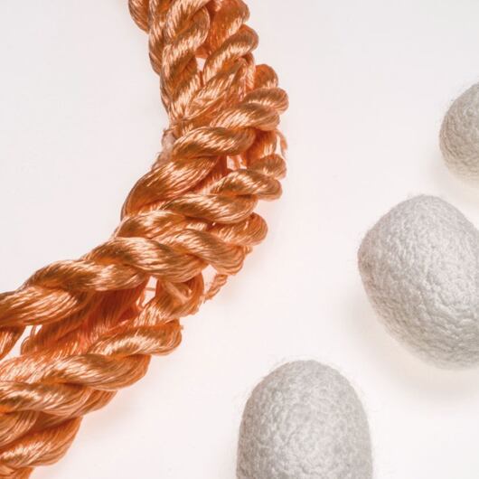 Nić do haftu, 100% jedwab, pomarańczowa