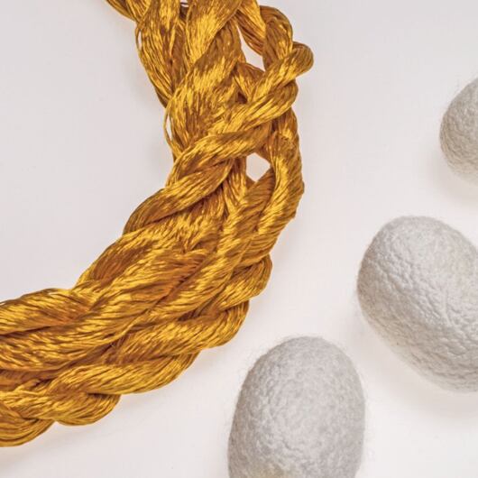 Nić do haftu, 100% jedwab, żółta