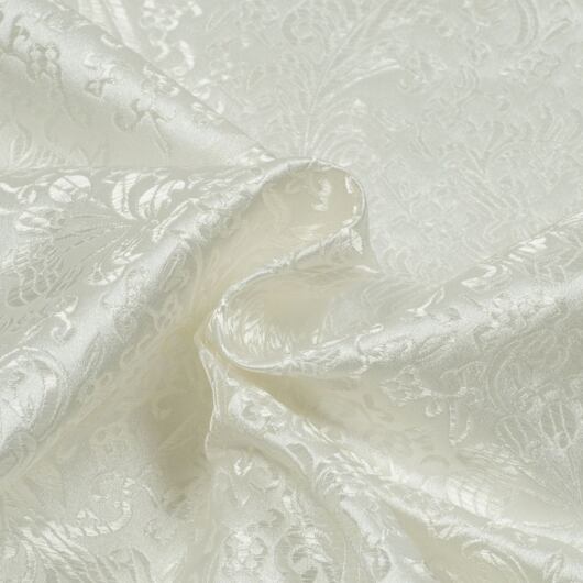 Brokát paví pera, bílá ivory