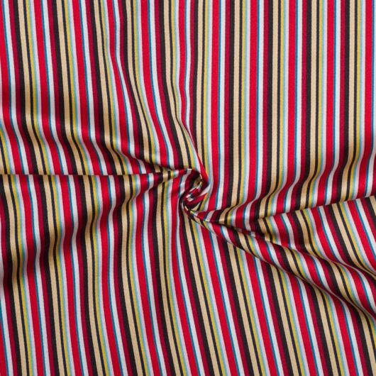 Brokát proužky, červený