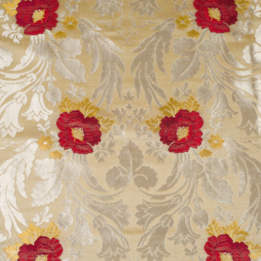 Krojový brokát s folklorním motivem z přírodního hedvábí © Sartor Bohemia