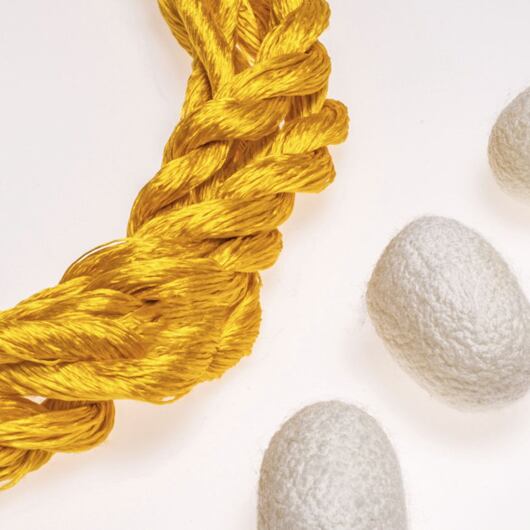 Nić do haftu, 100% jedwab, żółta